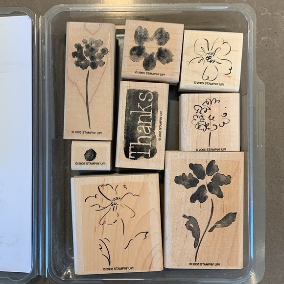 Qty 16 Stampin Up Floral Craft Stamps - Picture 4 of 6